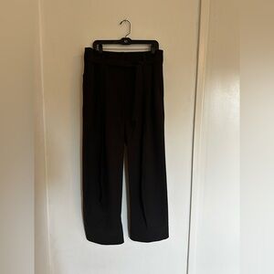 COS Dark Brown Trousers with Tie Waist